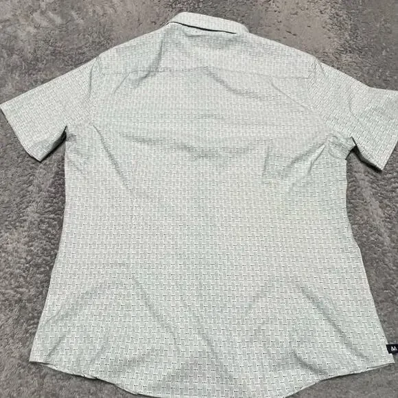 Mizzen+Main Leeward Shirt Mens Large Short Sleeve Button Up Performance Stretch - Picture 3 of 9